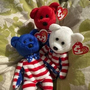 Vintage TY beanie baby original. Liberty set